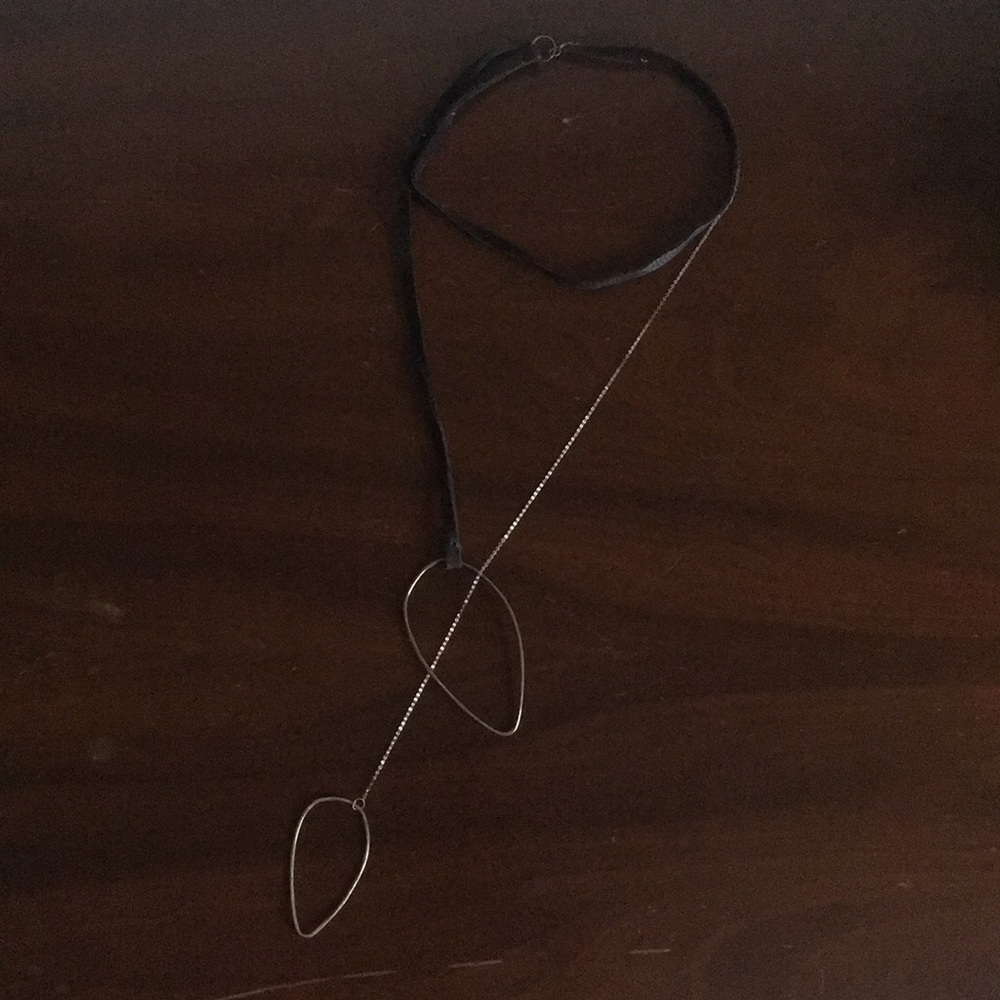 Leather and gold wrap necklace